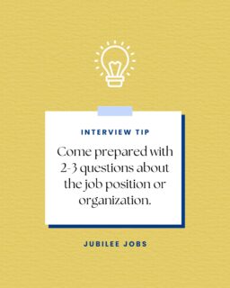 ❓Ever been asked "do you have any questions?" at the end of a #jobinterview? Employers are trying to find out if you're serious about the job! 

💡Try thinking of 2-3 questions about the position or organization to showcase your interest