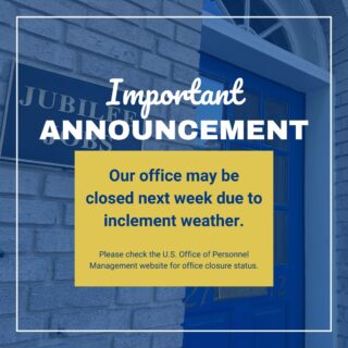 ❄ Due to potential inclement weather, our office may be closed next week. Please check opm.gov for Washington, DC Area guidance, or call us before visiting.

❗Temperatures will be dangerously low over the weekend. Visit cold.dc.gov or call 202-399-7093 to find a hypothermia shelter near you.