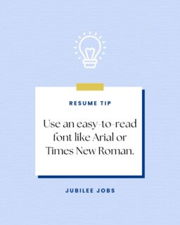 Keep it simple! Use an easy-to-read font like #Arial or #TimesNewRoman in your #resume 📄

Flowery fonts can make you stand out -- in a bad way. Employers only take a few seconds looking at your resume in the first round, so use a simple font to make it easy to read your qualifications at a glance.