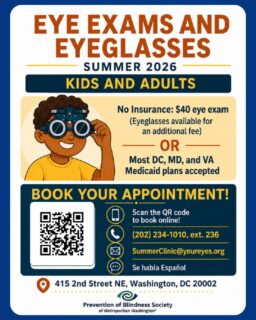 👓Take advantage of @youreyesdc Summer Eye Clinic! 

Eye exams are only $40 without insurance. Schedule your appointment now!

📞Call 202-234-1010 ext. 236
📩Email summerclinic@youreyes.org
💻Visit www.youreyes.org/summerclinic