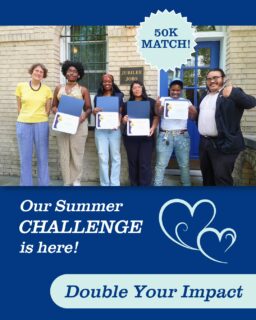 💙💙Double your impact this summer!
Thanks to the generosity of our Board of Directors, we are offering a donation matching challenge. All donations up to 💵$50,000 will be matched through September 30th.
#donate #match #summerchallenge